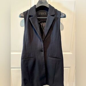 Zara wool coat, sleeveless, belted